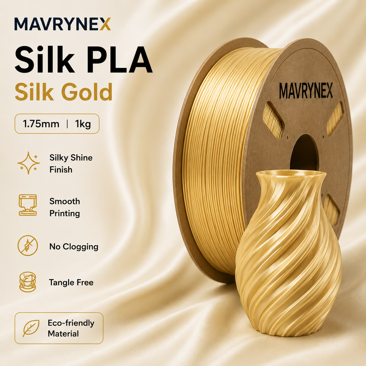MAVRYNEX Silk PLA Filament 1.75mm