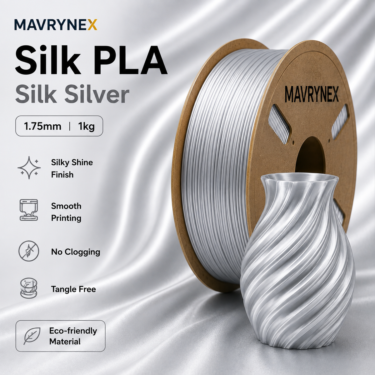 MAVRYNEX Silk PLA Filament 1.75mm